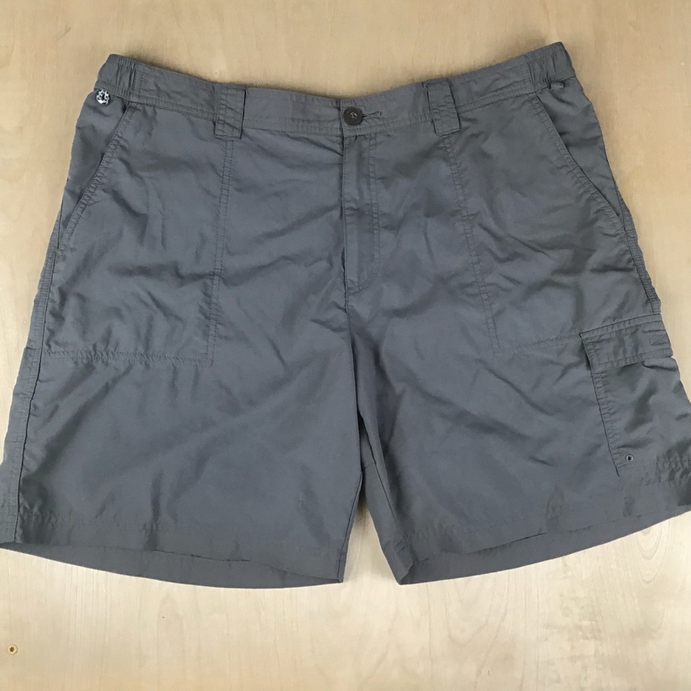 Columbia PFG Omni-Shade Mens Silver Ridge Fishing Outdoor Shorts Sz 40 Gray